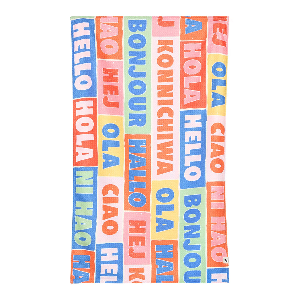 dock and bay tea towel