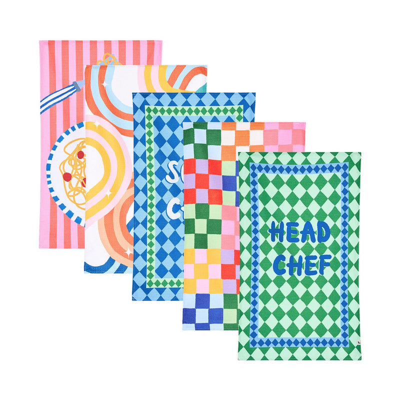 dock and bay tea towel