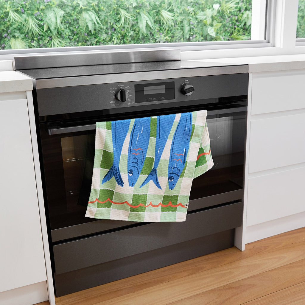 dock and bay tea towel