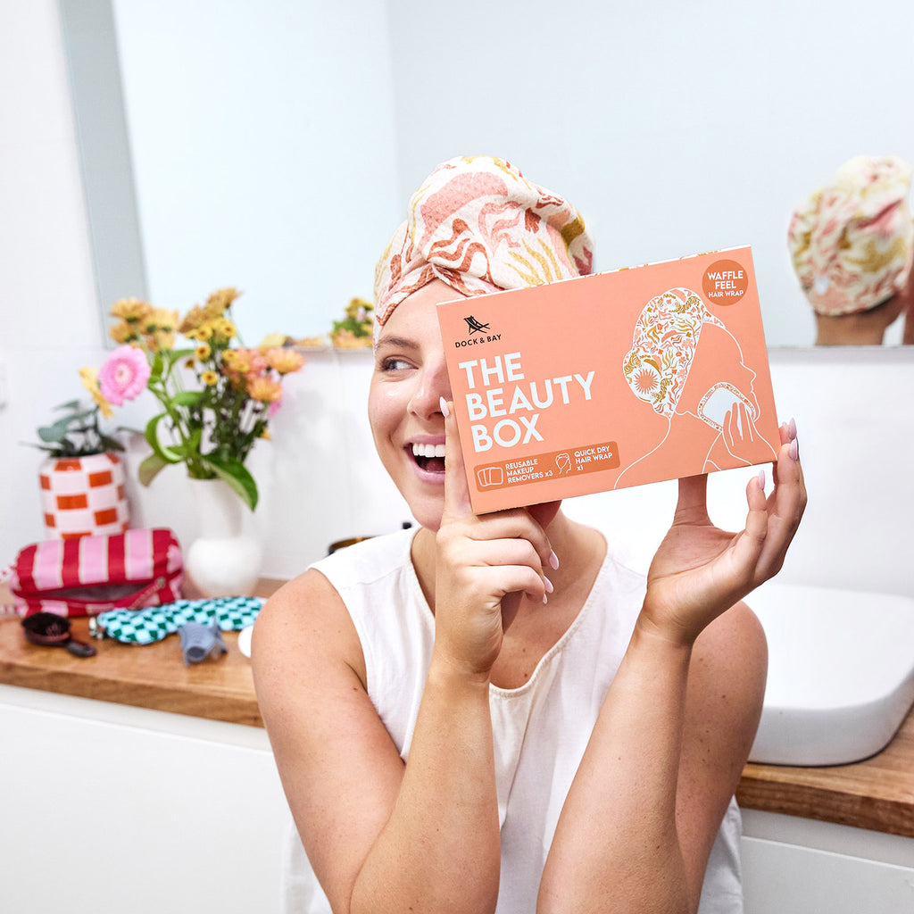 dock and bay gift box hair wrap & makeup remover