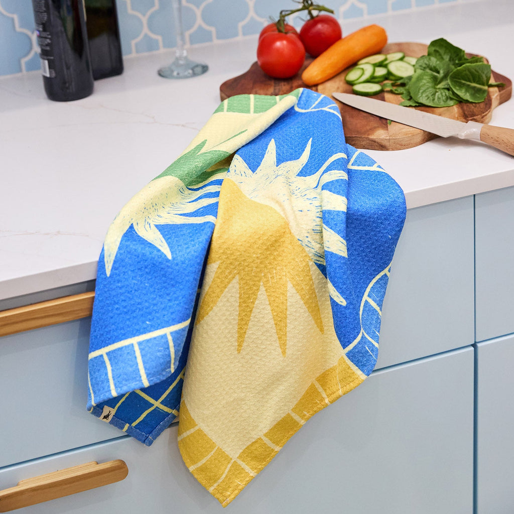 dock and bay tea towel