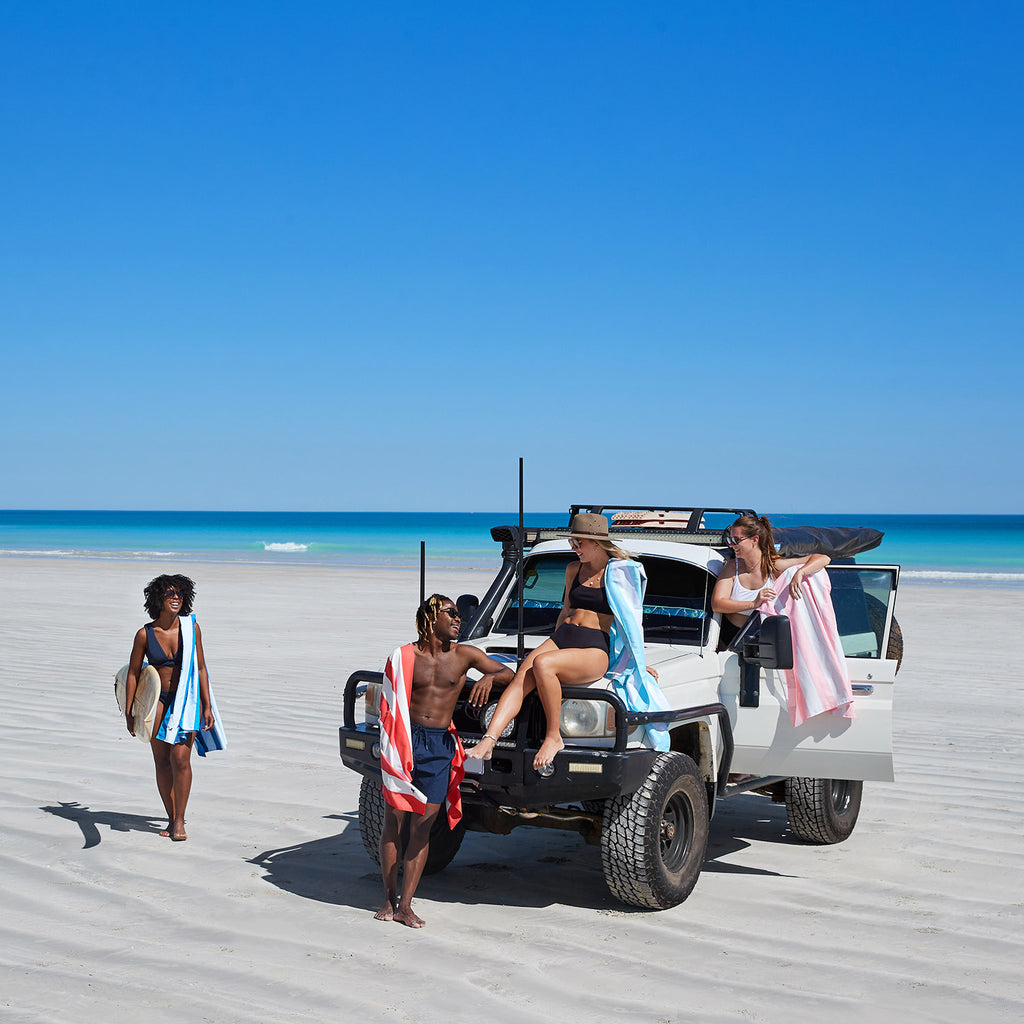dock and bay towels beach