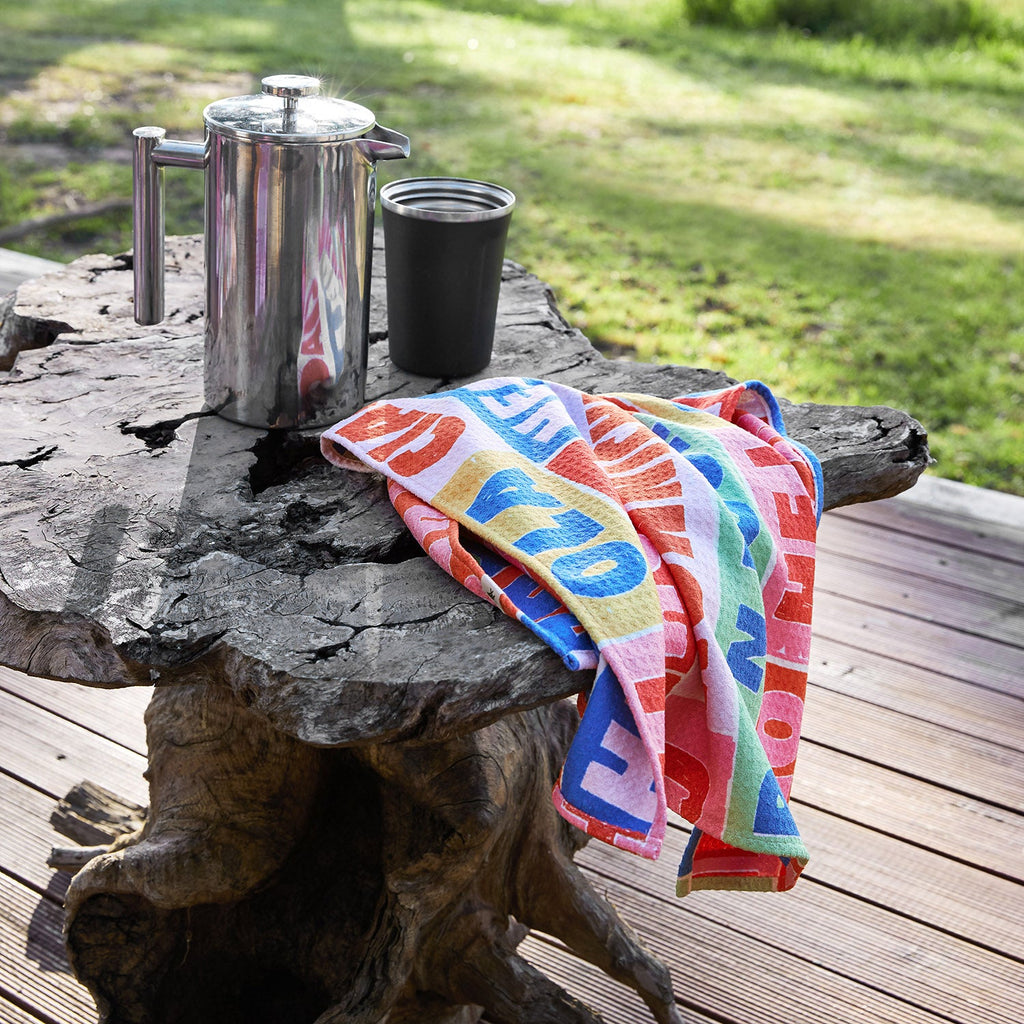 dock and bay tea towel