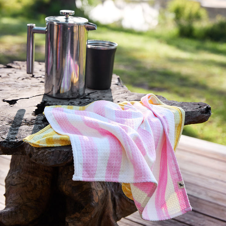 dock and bay tea towel