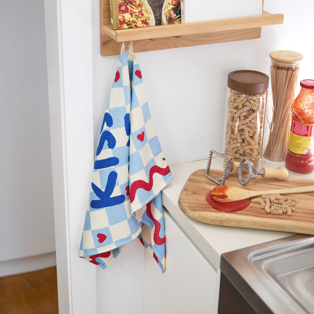 dock and bay tea towel