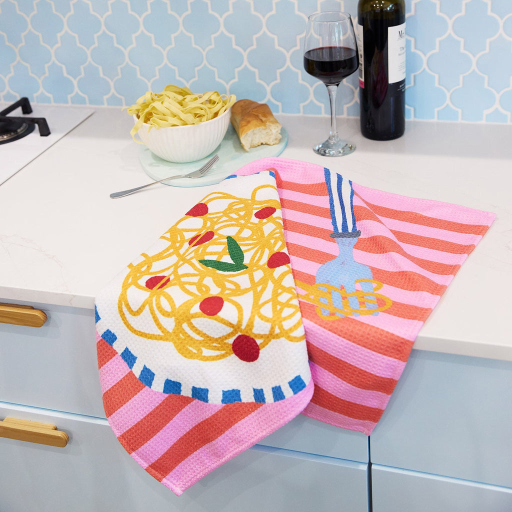 dock and bay tea towel