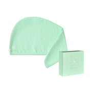 light green solid colour quick dry hair wrap