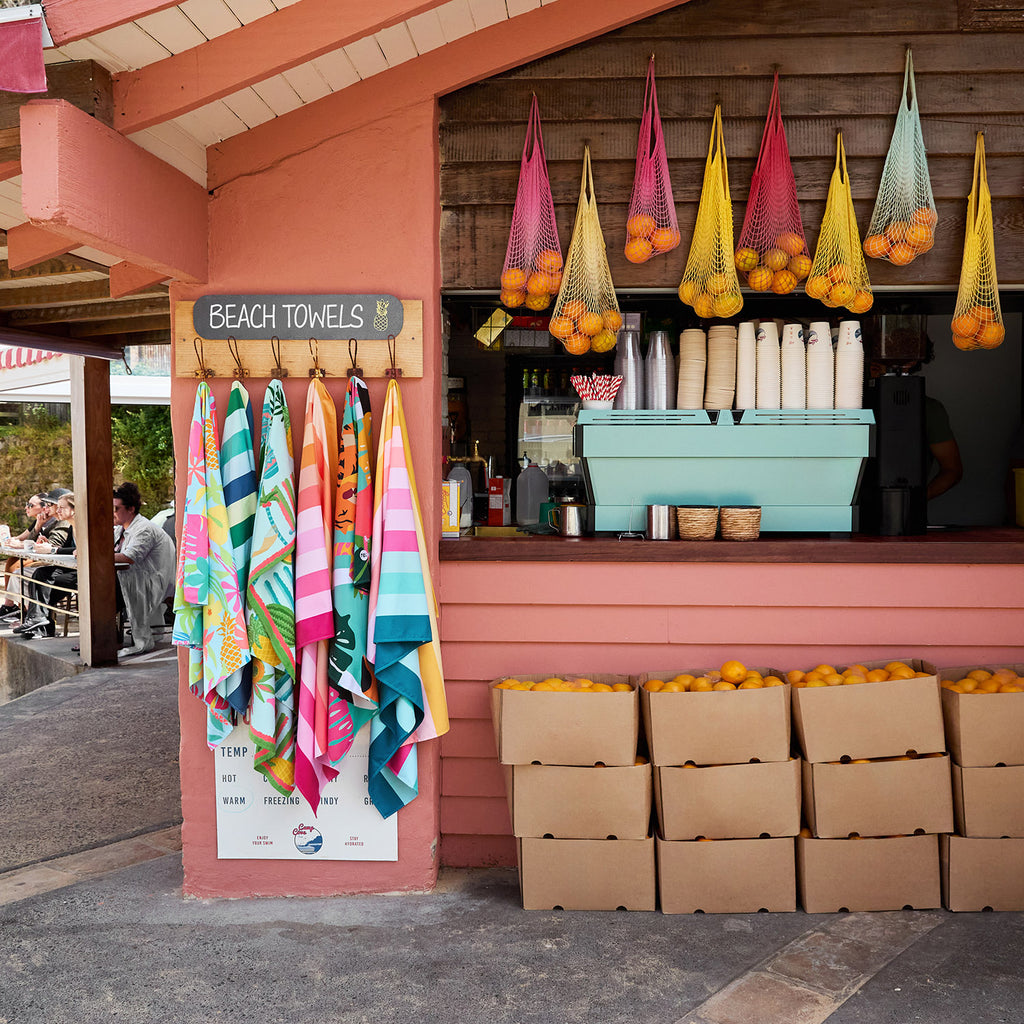 dock and bay towels beach