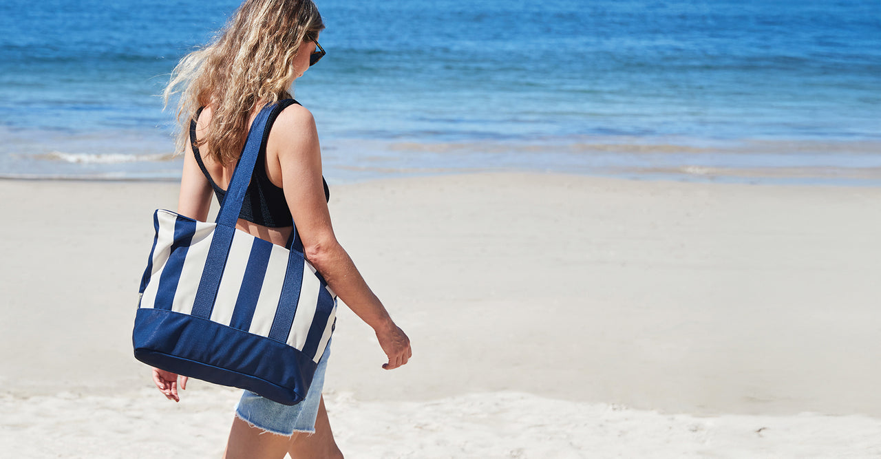 Sac de plage en toile Dock & Bay - Whitsunday Blue