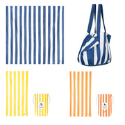 Dock & Bay 2 x Beach Towel + Bag + Picnic Blanket - Whitsunday Blue