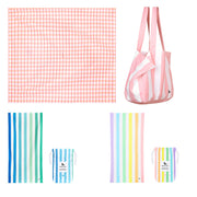 Dock & Bay 2 x Beach Towel + Bag + Picnic Blanket - Strawberries & Cream