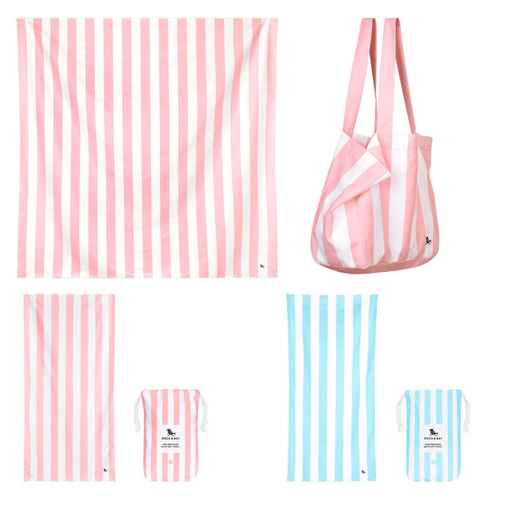 Dock & Bay Towel XXL, Towel x 2 + Bag Bundle - Set A