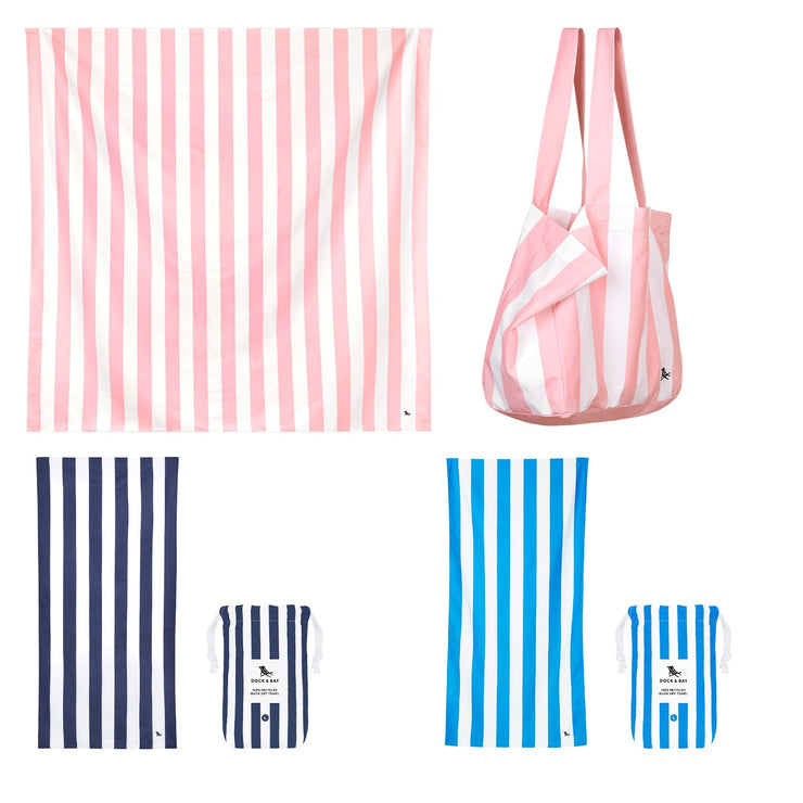 Dock & Bay Towel XXL, Towel x 2 + Bag Bundle - Set A