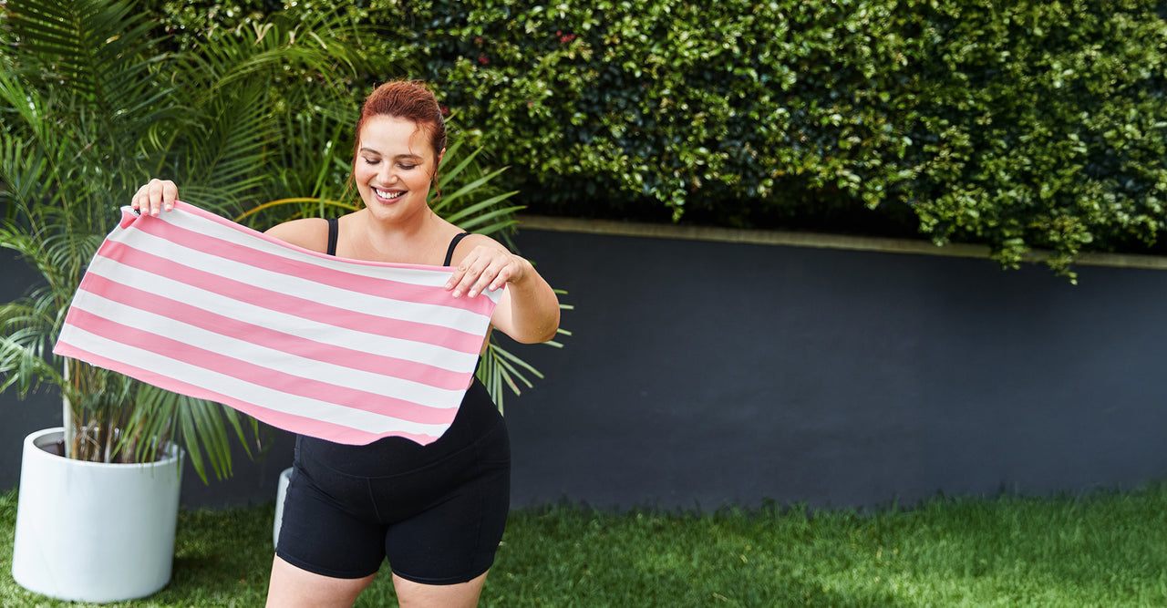 Dock & Bay Kühlendes Fitnesshandtuch – Malibu Pink