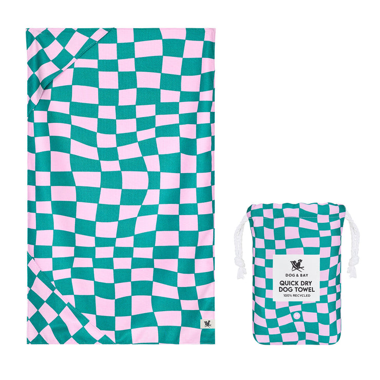 Dock & Bay Dog Towel - Check Mutt