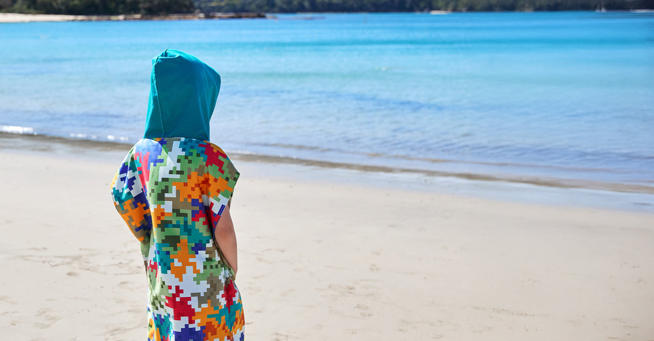 Dock & Bay Poncho - Kids - Camo Cubes