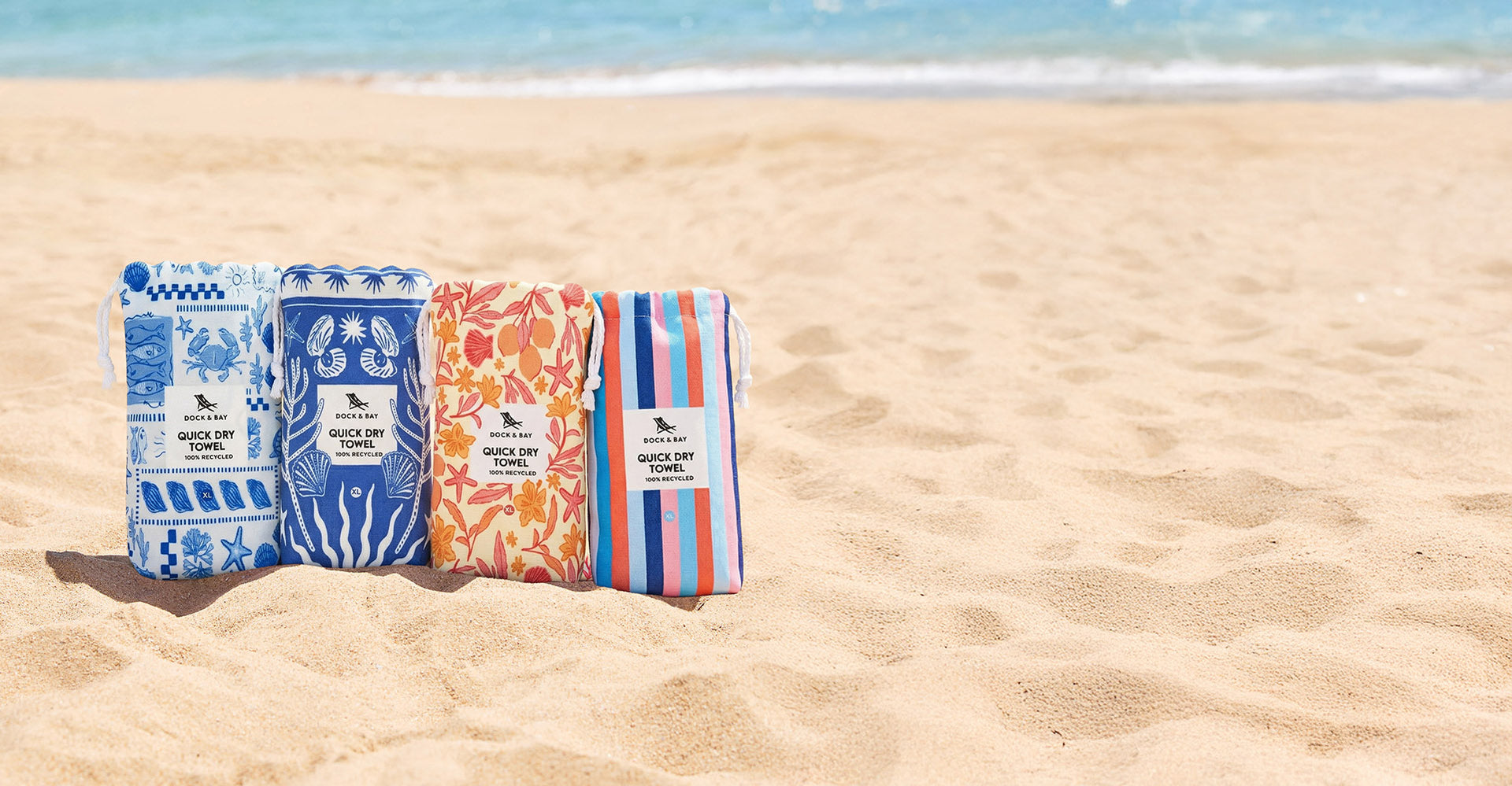 Dock & Bay Schnelltrocknende Handtücher - Mediterranean Moments (4er Set)