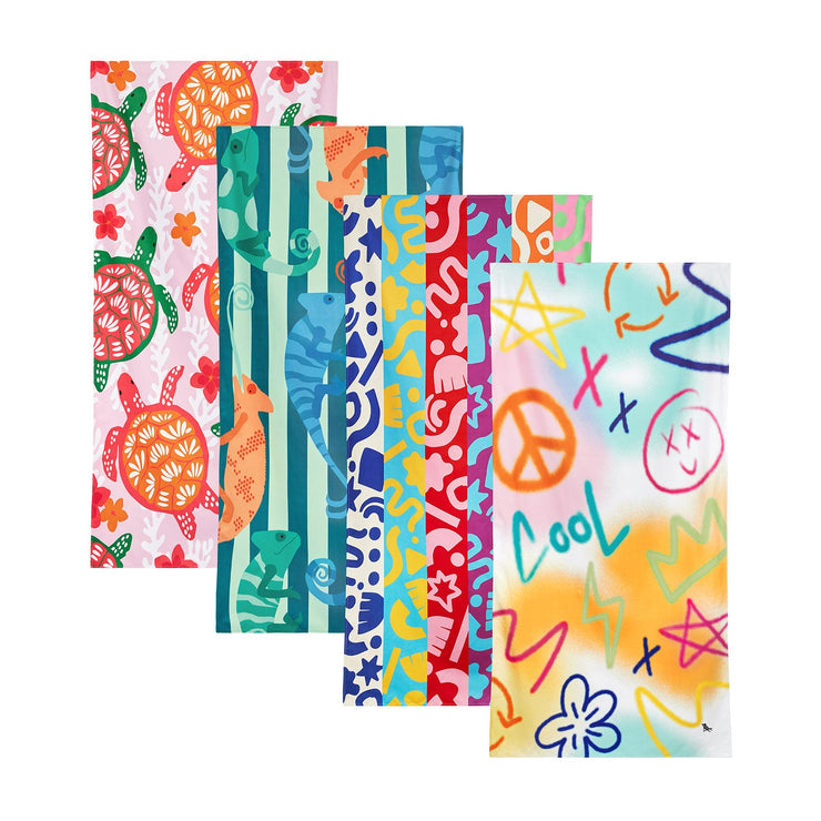 Dock & Bay Kids Beach Towels - Colourful Chaos